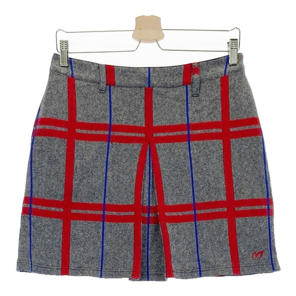 MASTER BUNNY EDITION マスターバニーエディション 裏地付スカート チェック柄 グレー系 1 【中古】ゴルフウェア レディース