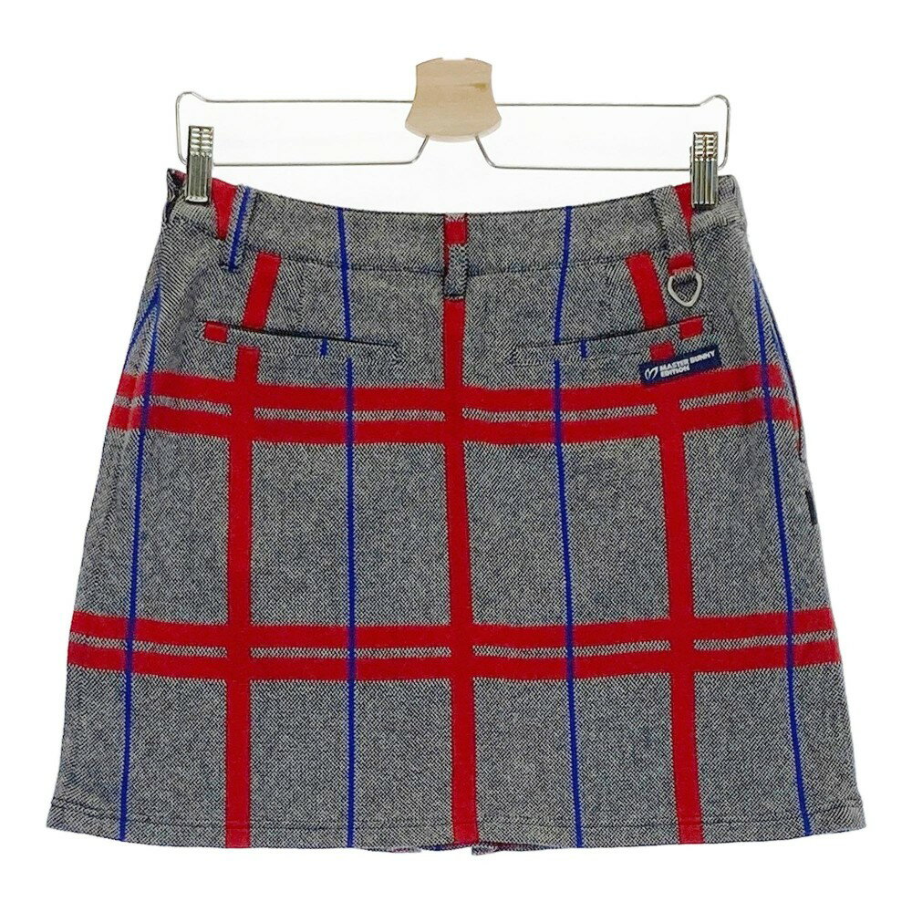 MASTER BUNNY EDITION マスターバニーエディション 裏地付スカート チェック柄 グレー系 1 【中古】ゴルフウェア レディース
