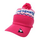 LECOQ GOLF ルコックゴルフ ニットキャップ ピンク系 55-57 【中古】ゴルフウェア