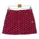 PEARLY GATES パーリーゲイツ 裏起毛 ストレッチスカート 総柄 ピンク系 1 【中古】ゴルフウェア レディース(4)