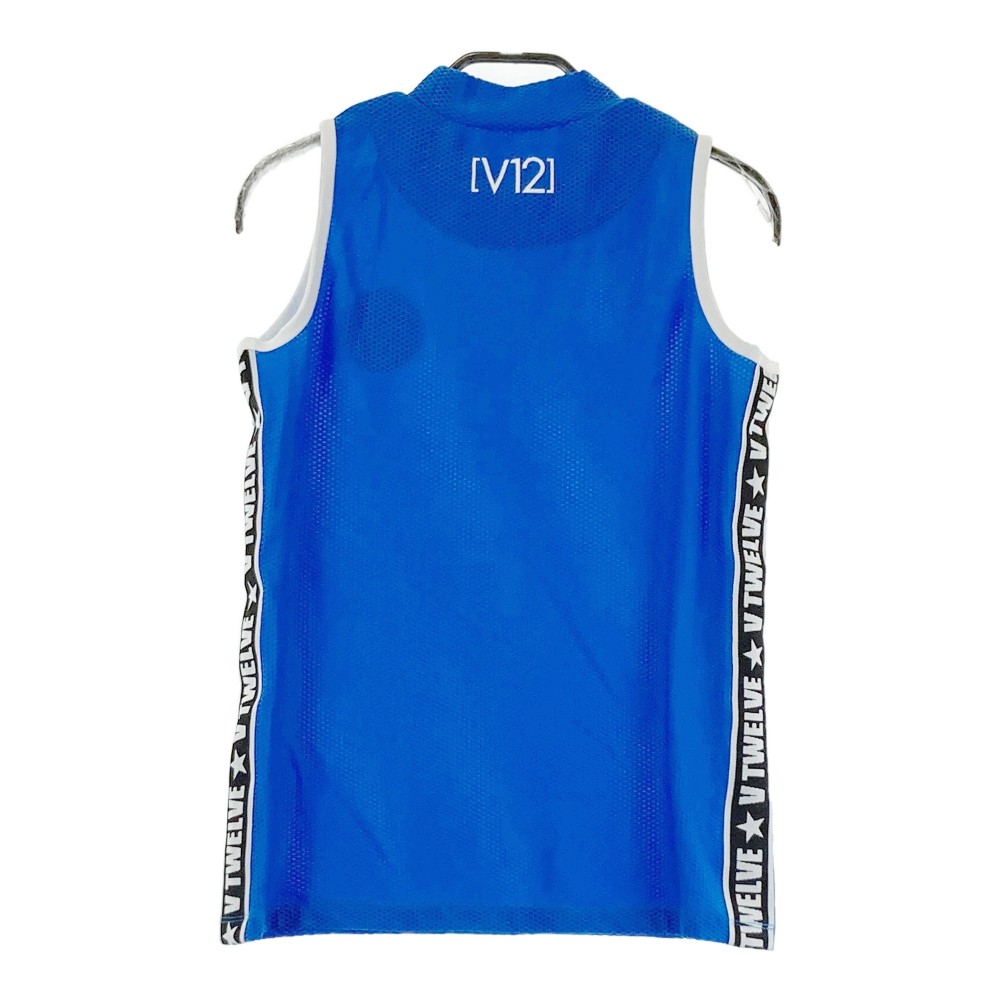 V12 ヴィトゥエルブ ハイネック ノースリーブシャツ ブルー系 0 【中古】ゴルフウェア レディース