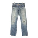 HYSTERIC GLAMOUR ヒステリックグラマー 2AP-6262 JEANS スタッズ デニムパンツ ブルー系 S 【中古】レディース