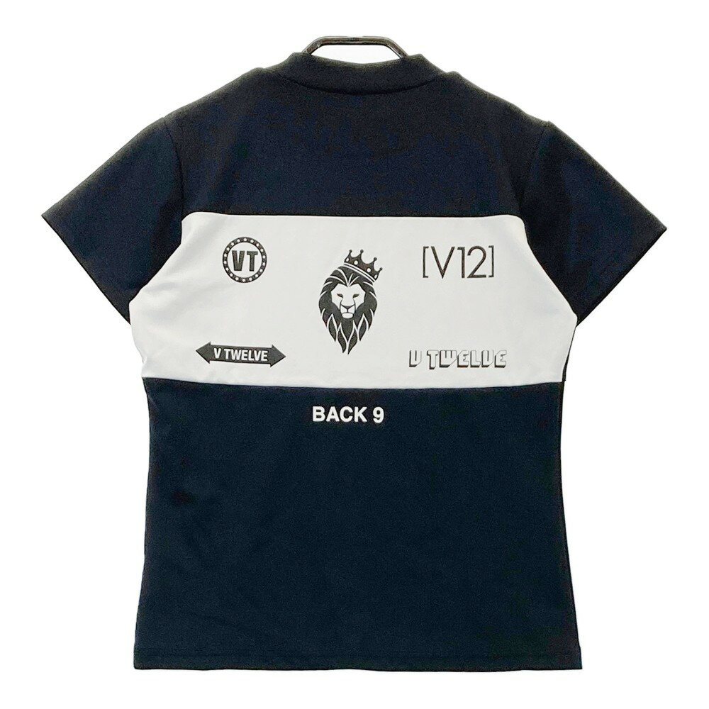 V12 ヴィトゥエルブ ハイネック半袖Tシャツ ブラック系 0 【中古】ゴルフウェア レディース