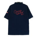 CUARTO UNITED クアルトユナイテッド ハイネック半袖ニットセーター ネイビー系 M 【中古】ゴルフウェア レディース