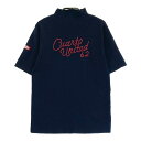 CUARTO UNITED クアルトユナイテッド ハイネック半袖ニットセーター ネイビー系 M 【中古】ゴルフウェア レディース