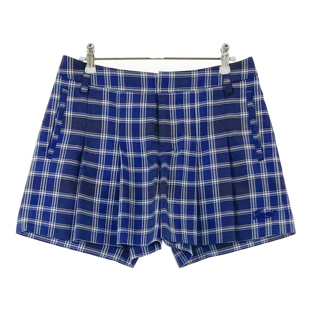 DANCE WITH DRAGON ダンスウィズドラゴン ショートパンツ チェック柄 ブルー系 3 【中古】ゴルフウェア レディース