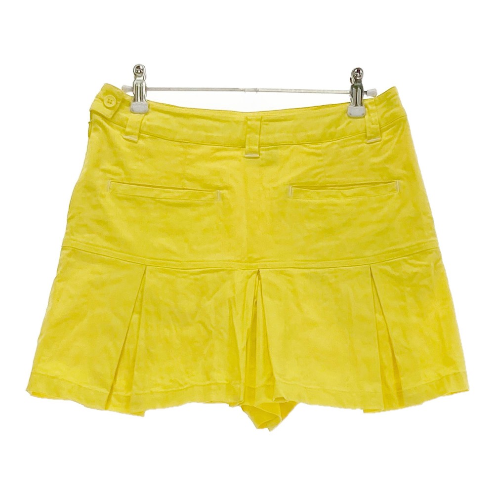 KAPPA GOLF カッパゴルフ プリーツ キュロットパンツ イエロー系 9 【中古】ゴルフウェア レディース