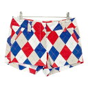 LOUD MOUTH ラウドマウス ショートパンツ アーガイル柄 レッド系 US 0 【中古】ゴルフウェア レディース