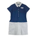 kolwin コルウィン 半袖ワンピース ネイビー系 L 【中古】ゴルフウェア レディース