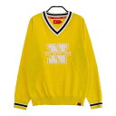 NEW BALANCE ニューバランス Vネック ニットセーター イエロー系 1 【中古】ゴルフウェア レディース