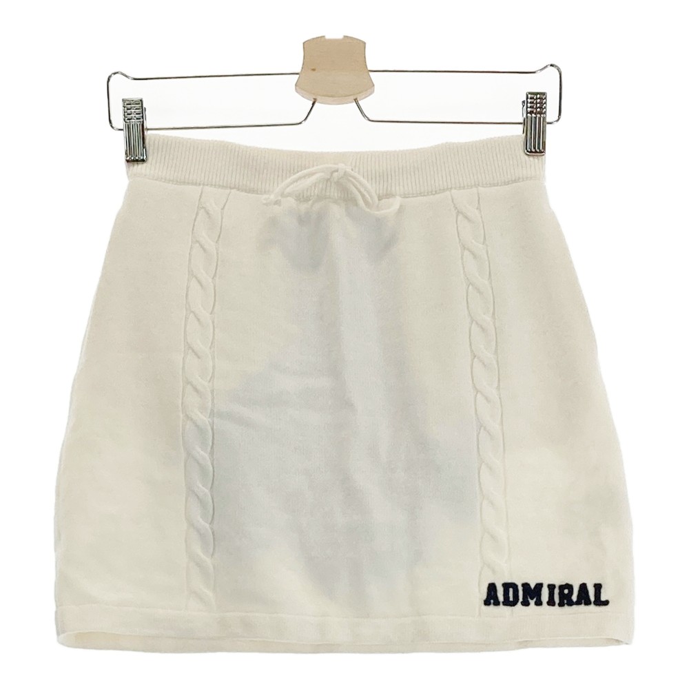 ADMIRAL アドミラル インナー付 ニット スカート ホワイト系 S 【中古】ゴルフウェア レディース