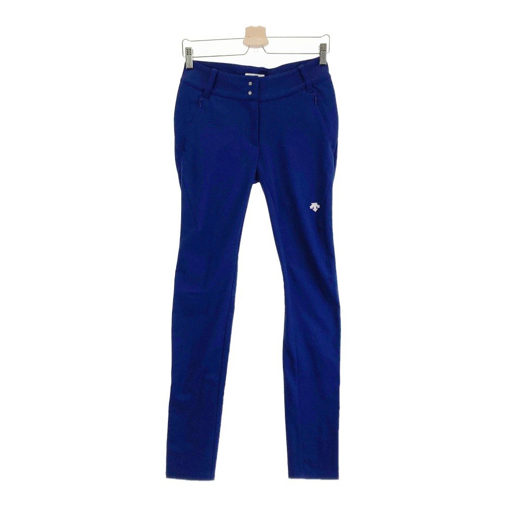 DESCENTE GOLF デサントゴルフ ロングパンツ ブルー系 S 【中古】ゴルフウェア レディース