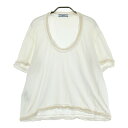 PRADA プラダ 半袖Tシャツ ウール切替 ホワイト系 M 【中古】レディース