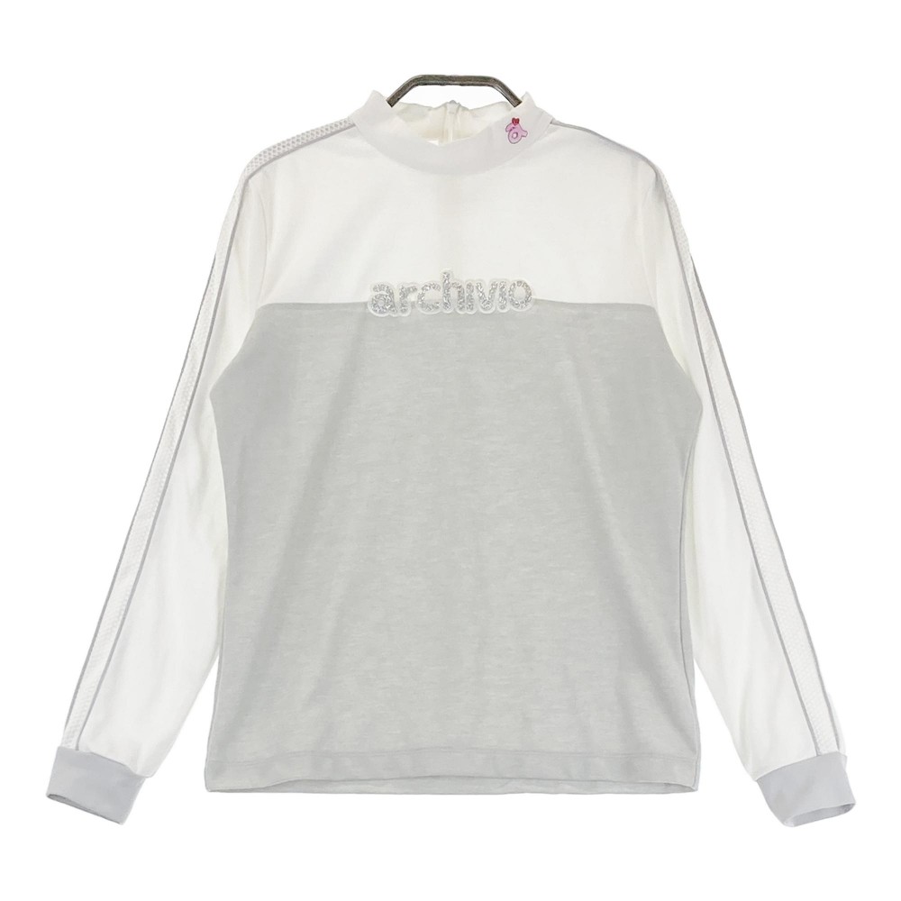 ARCHIVIO アルチビオ ハイネック 長袖 Tシャツ ホワイト系 36 【中古】ゴルフウェア レディース