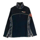 DANCE WITH DRAGON ダンスウィズドラゴン ハーフジップ切替ニットセーター ブラック系 3 【中古】ゴルフウェア レディース