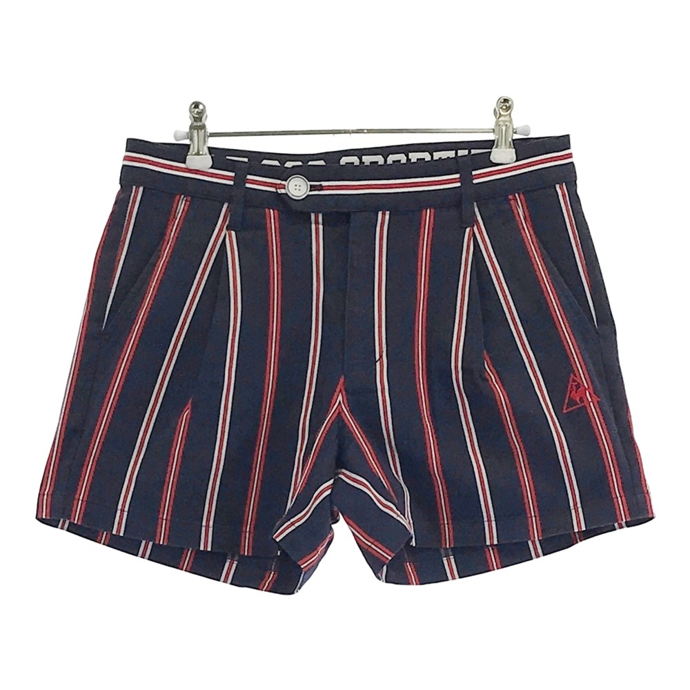 LECOQ GOLF ルコックゴルフ ショートパンツ ストライプ柄 ネイビー系 11 【中古】ゴルフウェア レディース