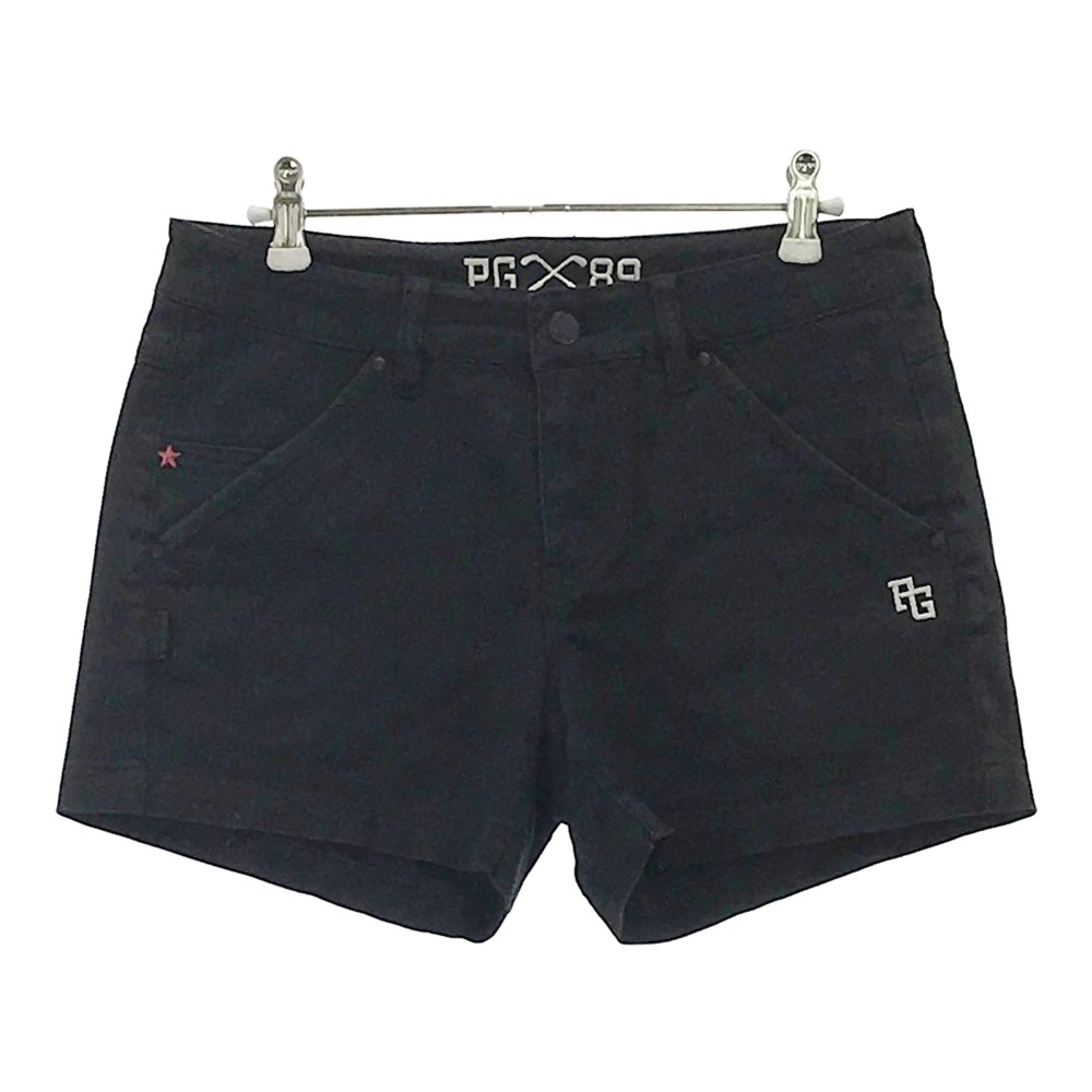 PEARLY GATES パーリーゲイツ ストレッチショートパンツ ブラック系 1 【中古】ゴルフウェア レディース