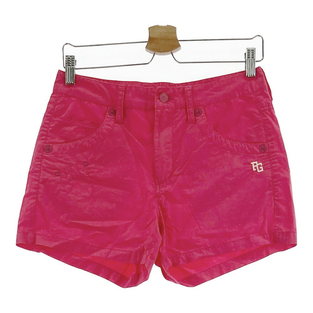 PEARLY GATES パーリーゲイツ ストレッチショートパンツ ピンク系 0 【中古】ゴルフウェア レディース