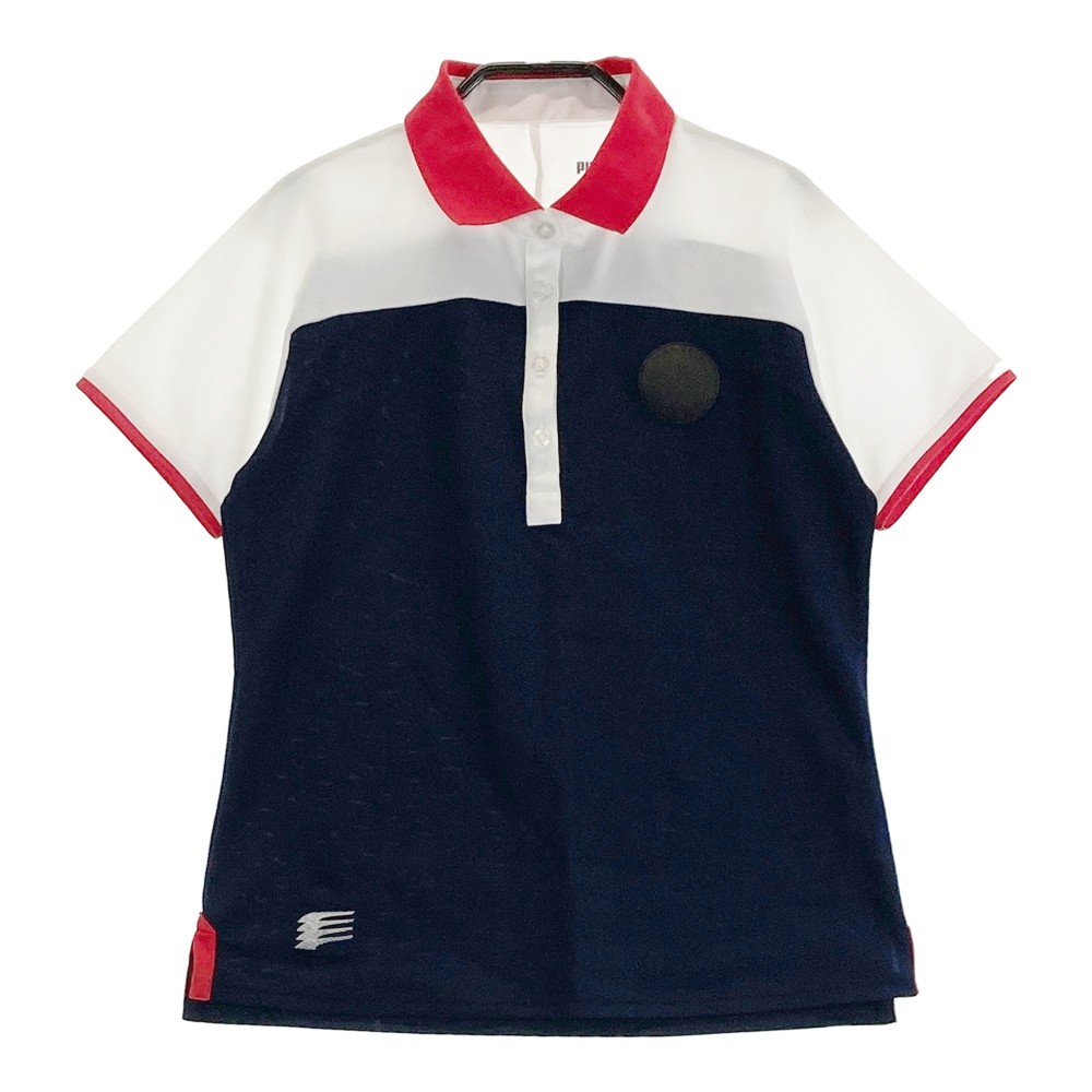 PUMA GOLF プーマゴルフ 半袖ポロシャツ ネイビー系 S 【中古】ゴルフウェア レディース