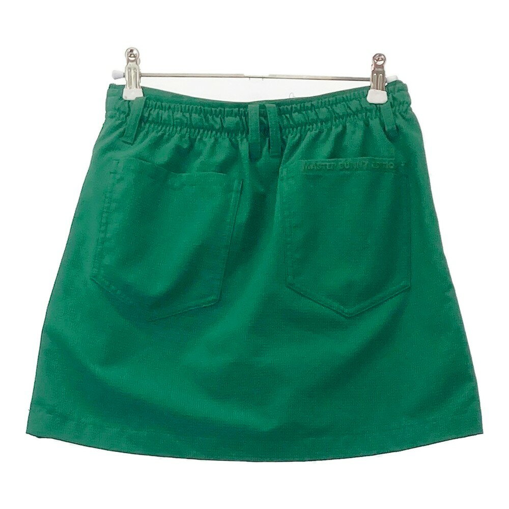 MASTER BUNNY EDITION マスターバニーエディション インナー付き シアサッカースカート ギンガムチェック柄 グリーン系 0 【中古】ゴルフウェア レディース