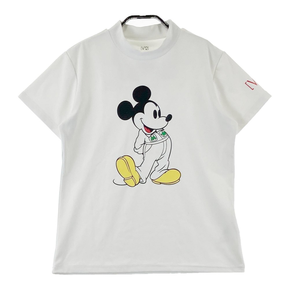 V12 ヴィトゥエルブ 2022年モデル ×Disney ハイネック 半袖Tシャツ ホワイト系 1 【中古】ゴルフウェア レディース