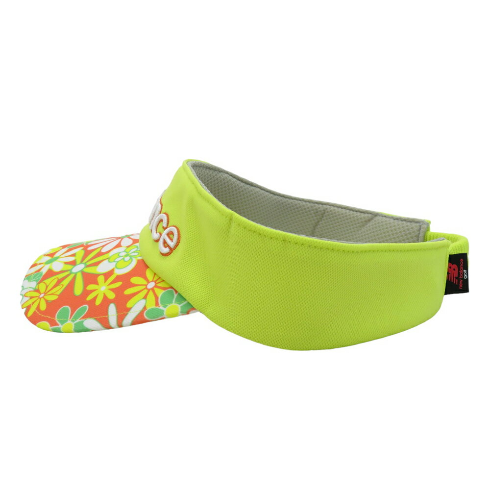 NEW BALANCE ニューバランス 2022年モデル サンバイザー 花柄 グリーン系 FR 【中古】ゴルフウェア