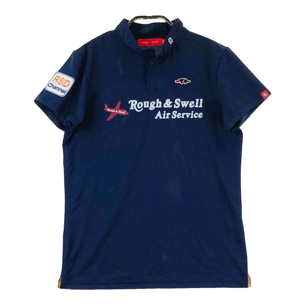 ROUGH&SWELL ラフアンドスウェル RSL-22023 半袖Tシャツ ポロシャツ カモノハシ ワッペン ネイビー系 M 【中古】ゴルフウェア レディース