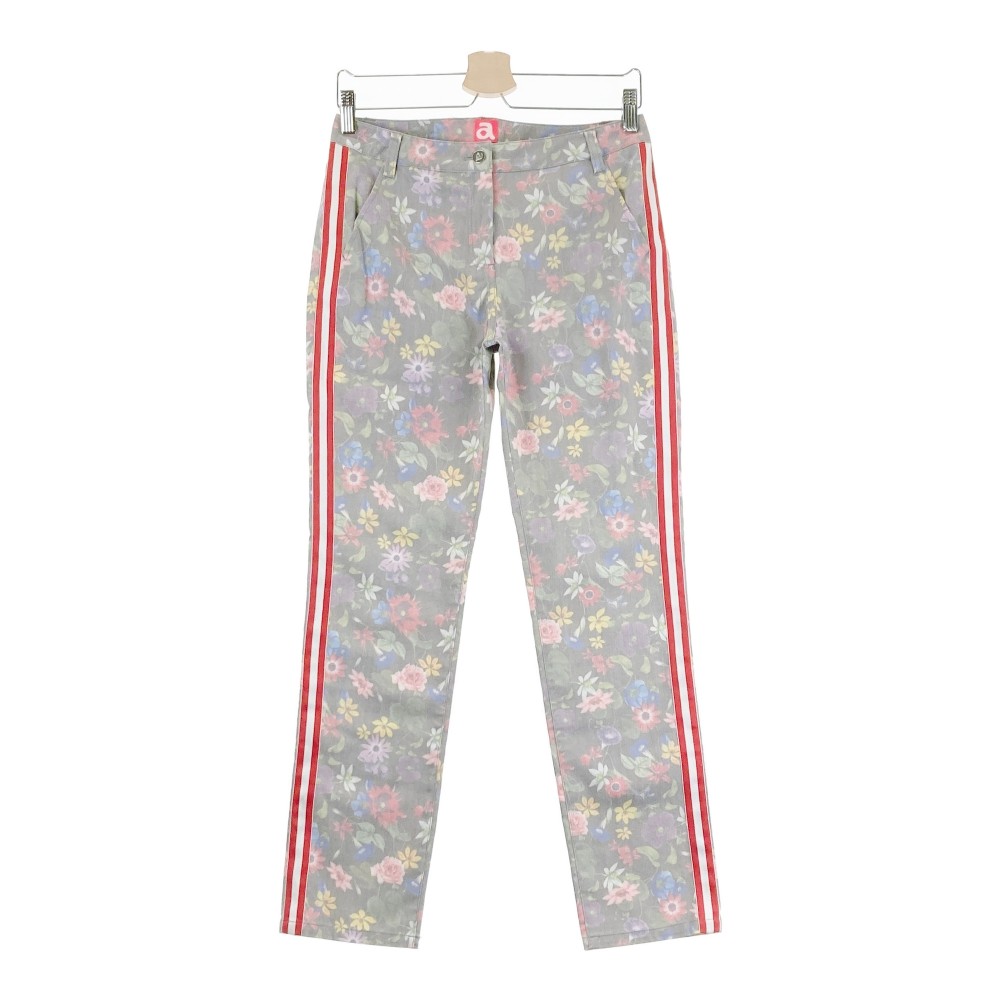 ARCHIVIO アルチビオ ストレッチパンツ 花柄 グレー系 38 【中古】ゴルフウェア レディース