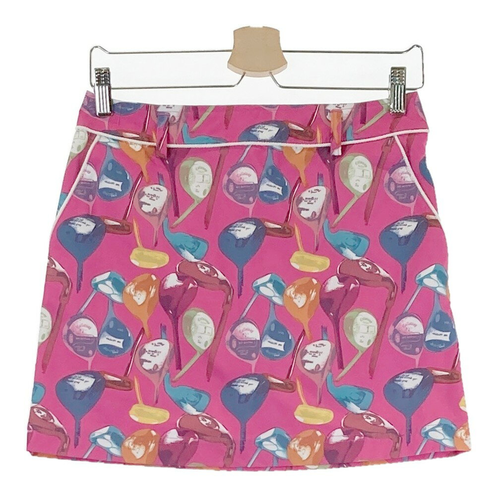 CALLAWAY キャロウェイ インナー付 スカート 総柄 ピンク系 S 【中古】ゴルフウェア レディース