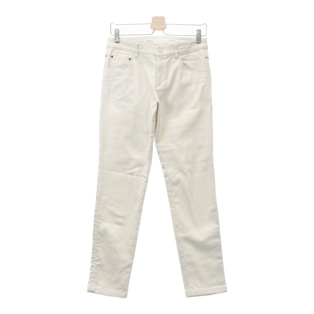 23区GOLF ニジュウサンクゴルフ ストレッチパンツ ホワイト系 64 【中古】ゴルフウェア レディース
