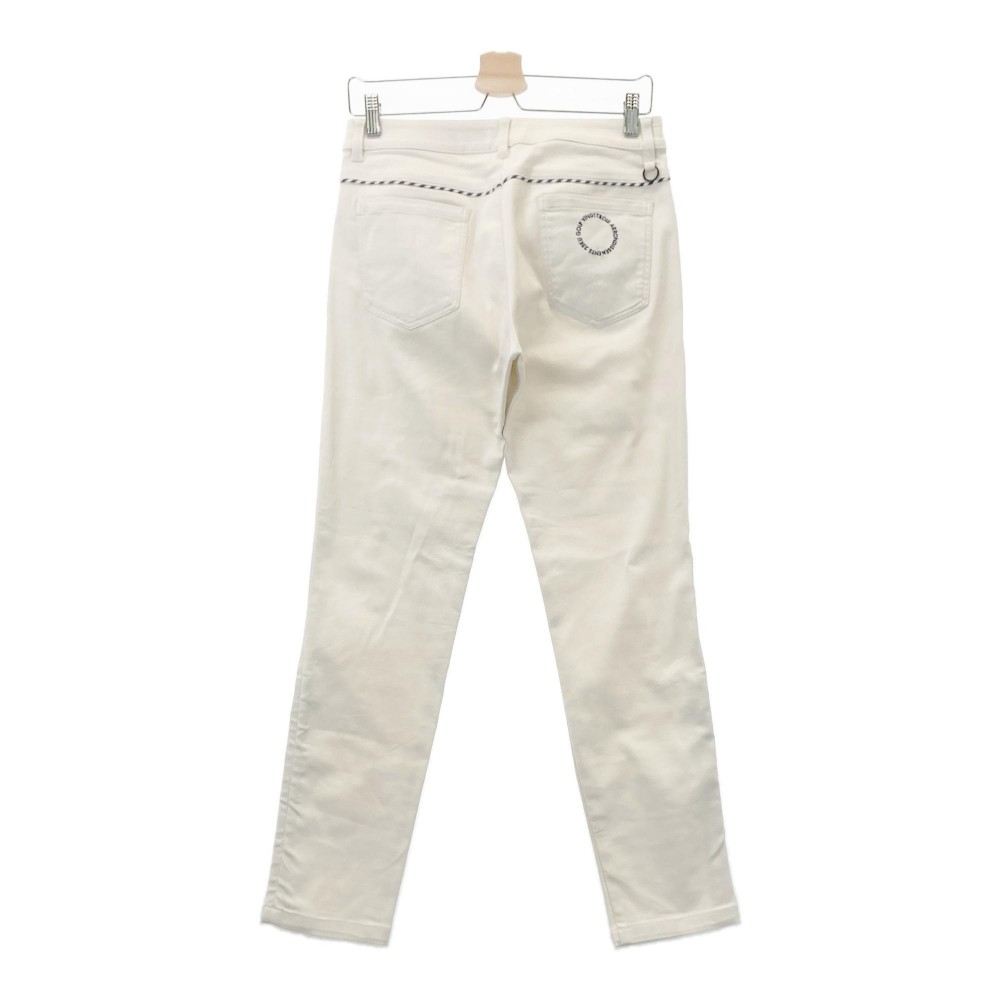 23区GOLF ニジュウサンクゴルフ ストレッチパンツ ホワイト系 64 【中古】ゴルフウェア レディース