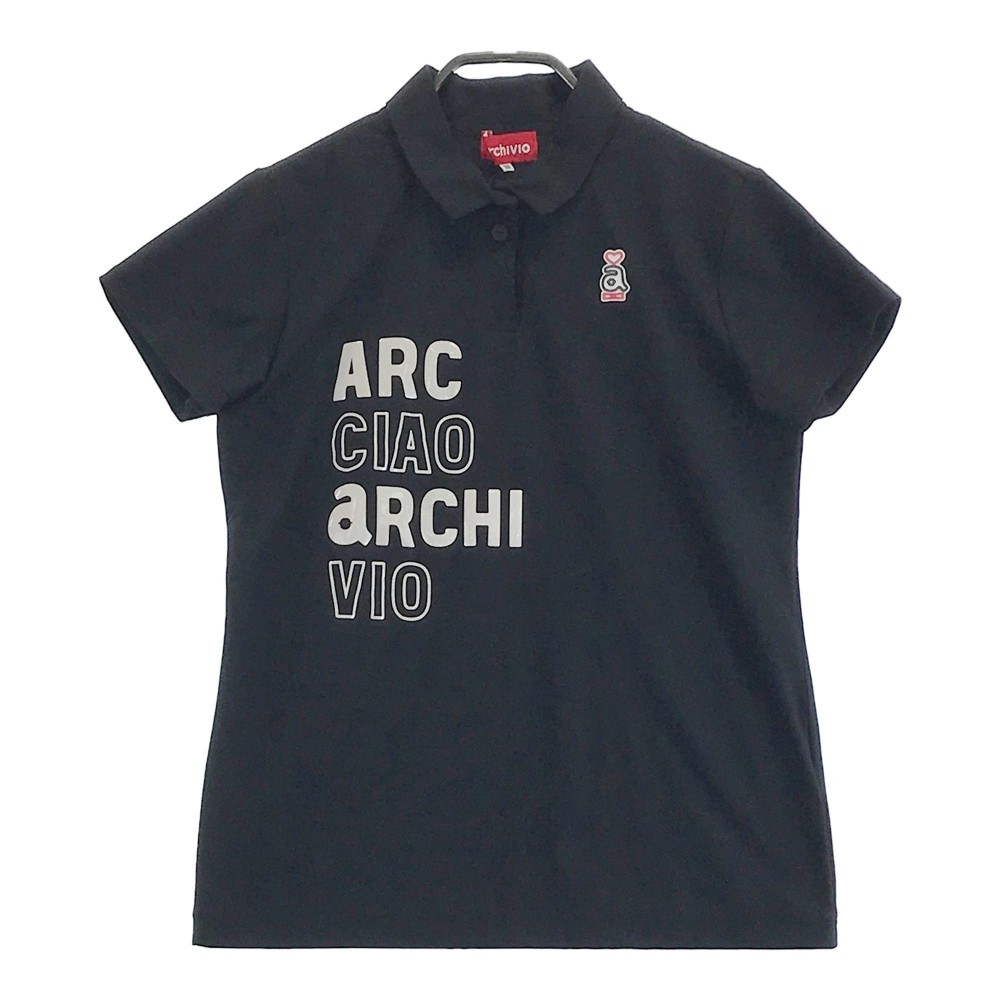 ARCHIVIO アルチビオ 2023年モデル 半袖ポロシャツ ブラック系 38 【中古】ゴルフウェア レディース