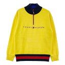 TOMMY HILFIGER GOLF トミー ヒルフィガーゴルフ ハーフジップニットセーター イエロー系 M 【中古】ゴルフウェア レディース