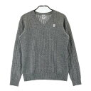 CALLAWAY SELECT キャロウェイ セレクト カシミヤ混 Vネック ニットセーター グレー系 M 【中古】ゴルフウェア レディース