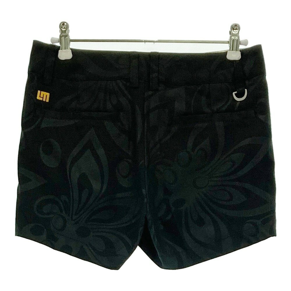 LOUD MOUTH ラウドマウス ショートパンツ 総柄 ブラック系 S 【中古】ゴルフウェア レディース