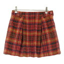 23区GOLF ニジュウサンクゴルフ スカート チェック柄 レッド系 58 【中古】ゴルフウェア レディース(4)