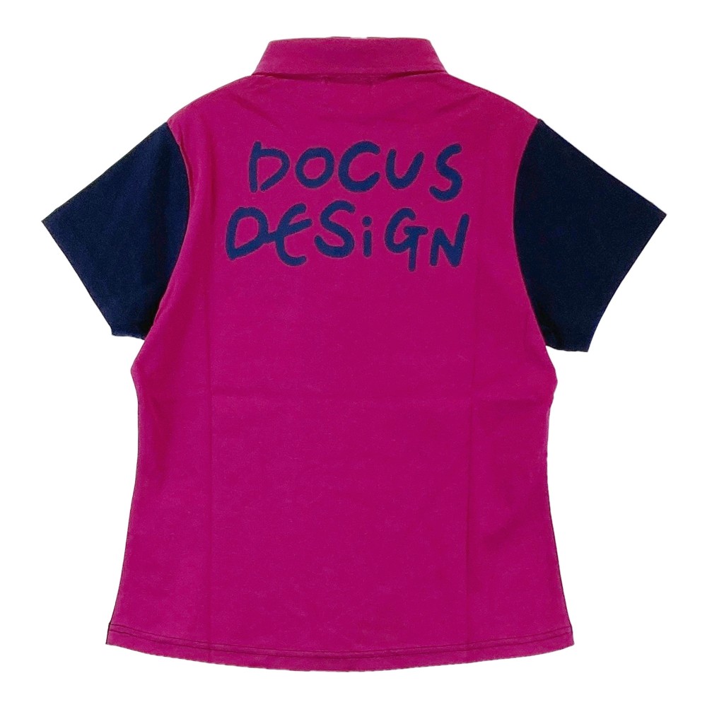 DOCUS ドゥーカス 2023年モデル 半袖ポロシャツ ネイビー系 M 【中古】ゴルフウェア レディース