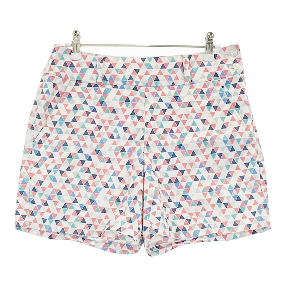 23区GOLF ニジュウサンクゴルフ ショートパンツ 総柄 ホワイト系 64 【中古】ゴルフウェア レディース