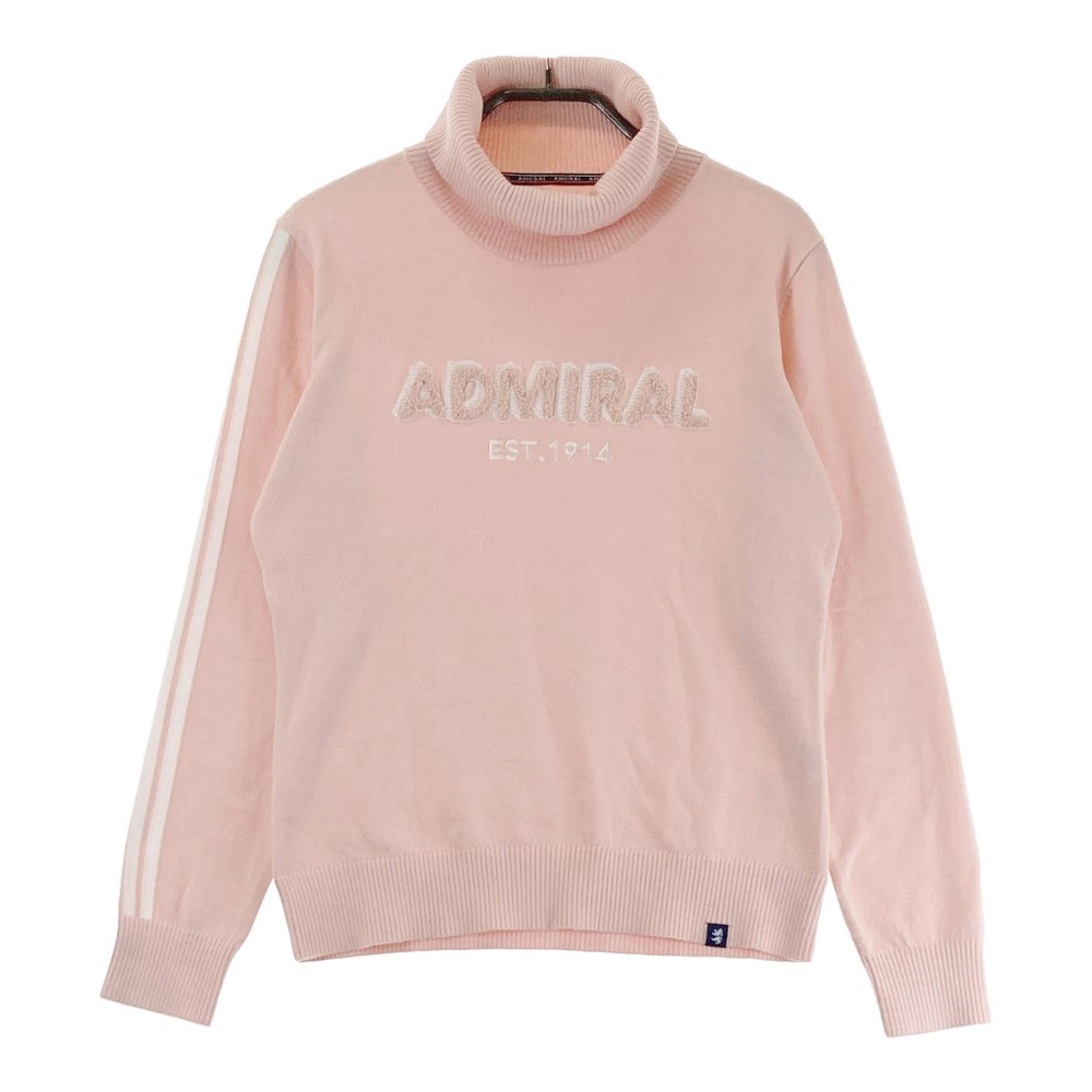 ADMIRAL アドミラル タートルネック 長袖ニットセーター ピンク系 M 【中古】ゴルフウェア レディース その1