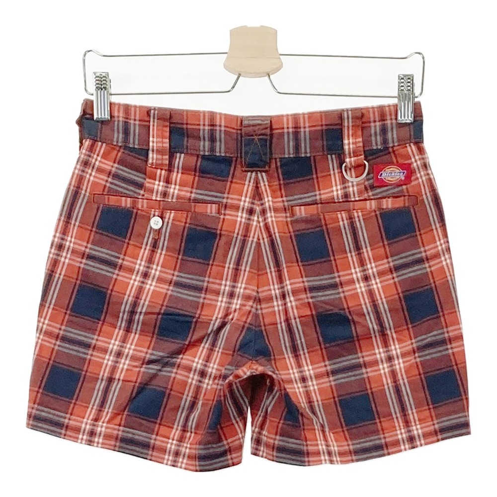 BEAMS GOLF ビームスゴルフ ショートパンツ チェック柄 オレンジ系 24 【中古】ゴルフウェア レディース