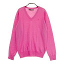 J.LINDEBERG ジェイリンドバーグ ニットセーター ピンク系 M 【中古】ゴルフウェア レディース