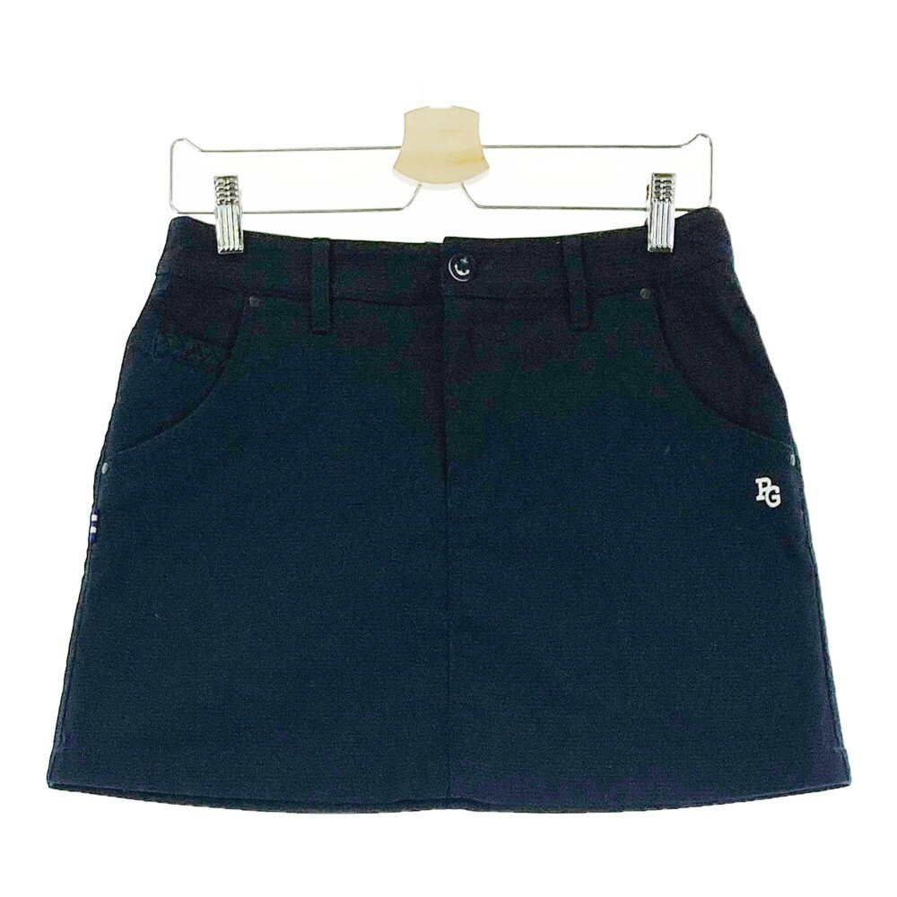 PEARLY GATES パーリーゲイツ ストレッチスカート ネイビー系 1 【中古】ゴルフウェア レディース