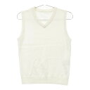 FILA GOLF フィラゴルフ ニットベスト ホワイト系 M 【中古】ゴルフウェア レディース