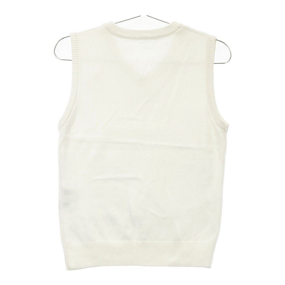 FILA GOLF フィラゴルフ ニットベスト ホワイト系 M 【中古】ゴルフウェア レディース