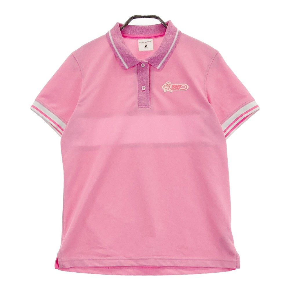 MARK&LONA マークアンドロナ 2023年モデル 半袖ポロシャツ ピンク系 40 【中古】ゴルフウェア レディース