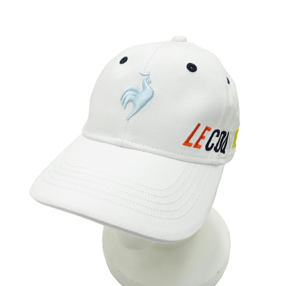 LECOQ GOLF ルコックゴルフ 2022年モデル マーカー付 キャップ ホワイト系 F(55-57cm) 【中古】ゴルフウェア