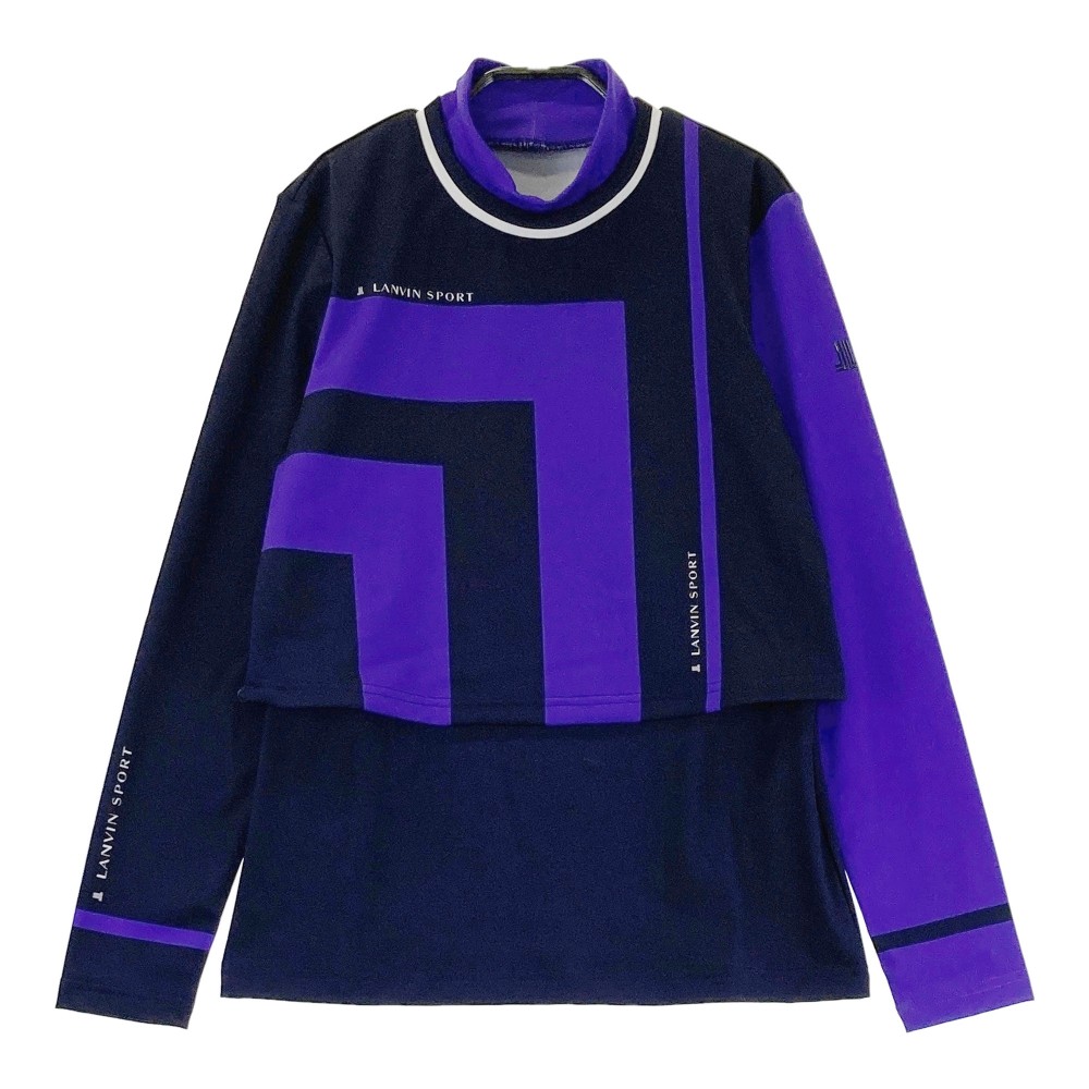 LANVIN SPORT ランバン スポール VLU103112 長袖ハイネックTシャツ パープル系 38 【中古】ゴルフウェア レディース