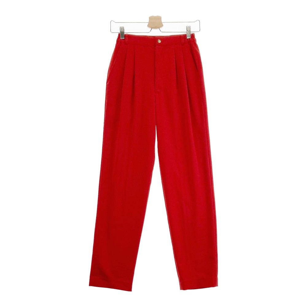 M.U SPORTS エムユースポーツ パンツ レッド系 40 【中古】ゴルフウェア レディース