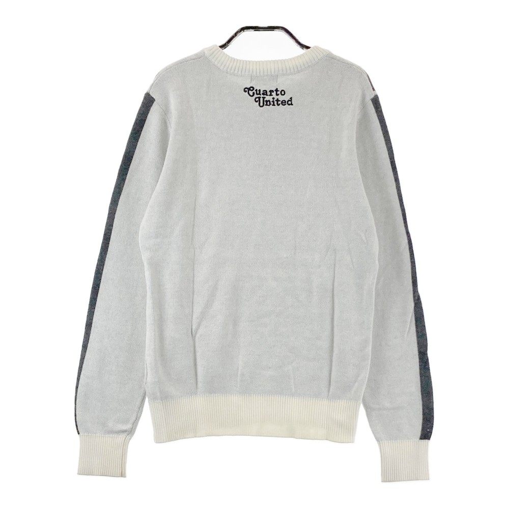 CUARTO UNITED クアルトユナイテッド ウール混 ニットセーター ホワイト系 S 【中古】ゴルフウェア レディース