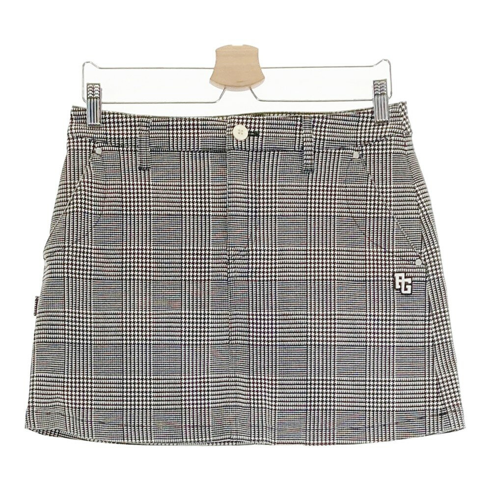 PEARLY GATES パーリーゲイツ ストレッチスカート 総柄 ブラック系 1 【中古】ゴルフウェア レディース